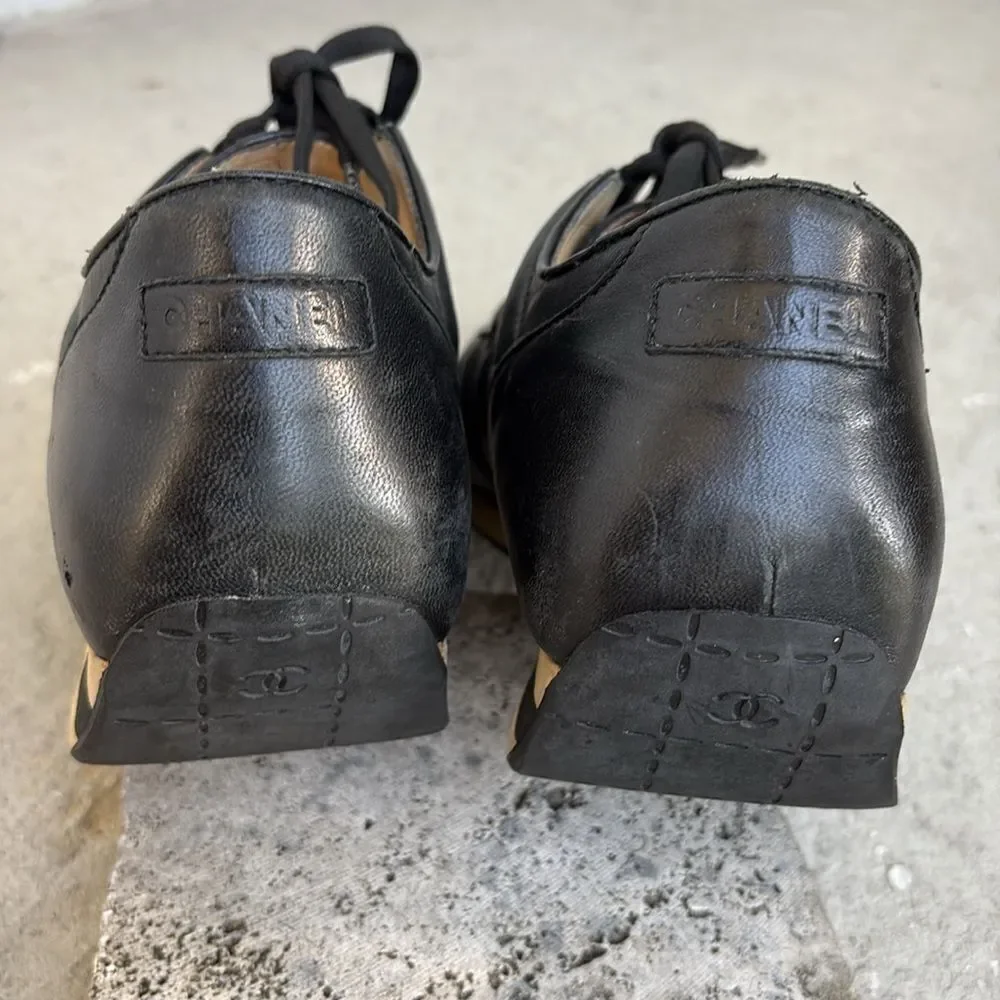Vintage Chanel lace up sneakers